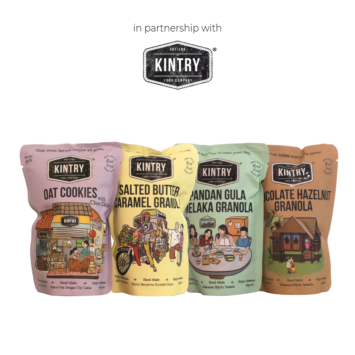 [Healthy Artisan Snacks] Kintry Oat Cookies, Chocolate Hazelnut Granola