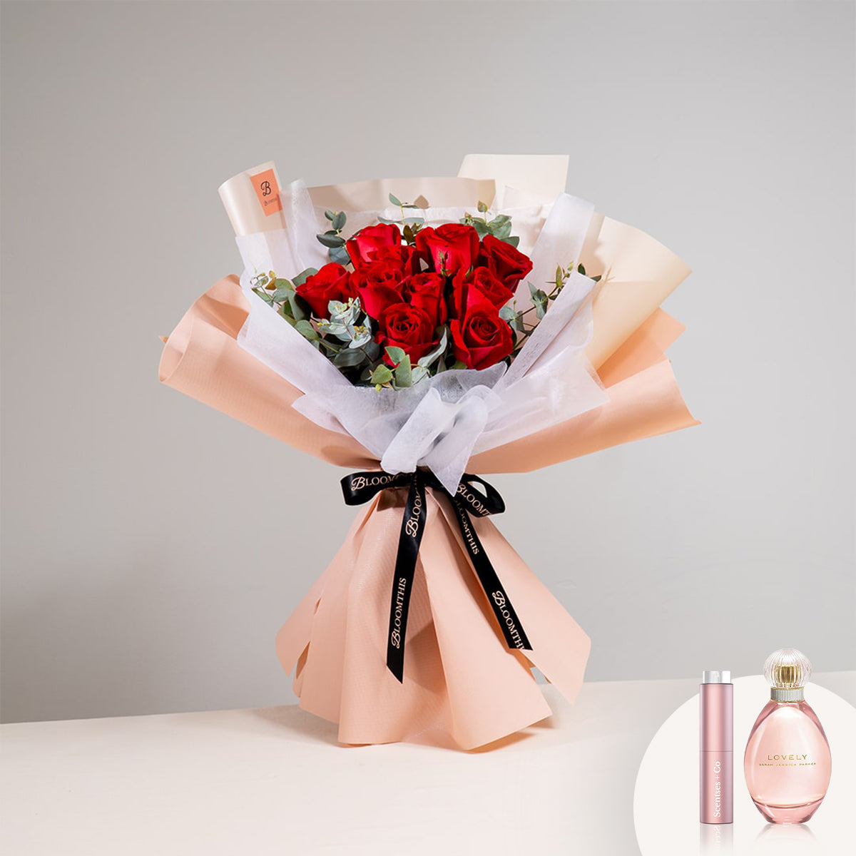 [BloomThis] Ashley Red Rose Bouquet Package