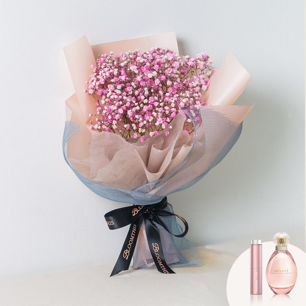 [BloomThis] Janice Baby's Breath Bouquet Package