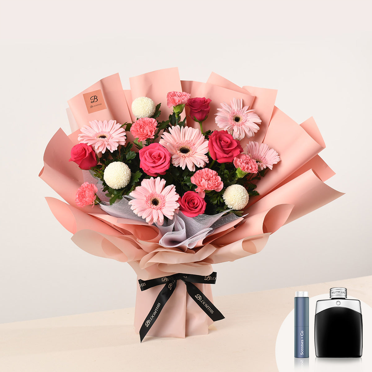 [BloomThis] Marilyn Pink Carnation Bouquet Package